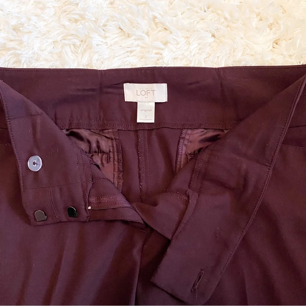 Burgundy Ann Taylor LOFT Dress Pants - Picture 5 of 6